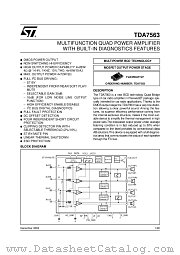 TDA7563 datasheet pdf ST Microelectronics