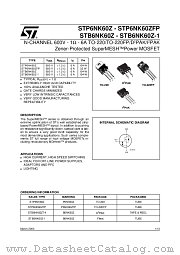 STB6NK60Z-1 datasheet pdf ST Microelectronics