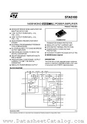 STA5100 datasheet pdf ST Microelectronics
