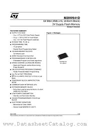 M29W641DL datasheet pdf ST Microelectronics