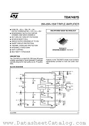TDA7497S datasheet pdf ST Microelectronics