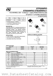 STB200NF03 datasheet pdf ST Microelectronics