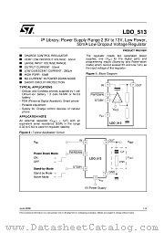 LDO_513 datasheet pdf ST Microelectronics