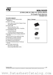 M58LW032D datasheet pdf ST Microelectronics