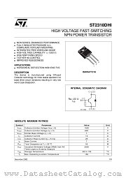ST2310DHI datasheet pdf ST Microelectronics