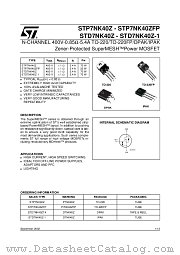 STD7NK40Z datasheet pdf ST Microelectronics