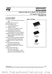 M29W400DT datasheet pdf ST Microelectronics