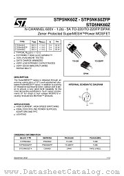 STD5NK60Z datasheet pdf ST Microelectronics