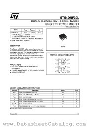 STS4DNF30L datasheet pdf ST Microelectronics