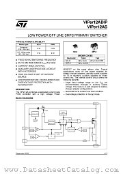 VIPER12ADIP datasheet pdf ST Microelectronics