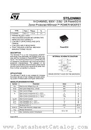 STSJ2NM60 datasheet pdf ST Microelectronics