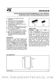 HCF40161BM1 datasheet pdf ST Microelectronics