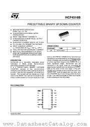 HCF4516M013TR datasheet pdf ST Microelectronics