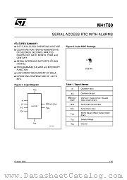 M41T80 datasheet pdf ST Microelectronics