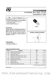 STGW50NB60M datasheet pdf ST Microelectronics