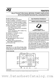 TDA7575 datasheet pdf ST Microelectronics