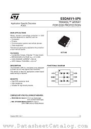 ESDA6V1-5P6 datasheet pdf ST Microelectronics