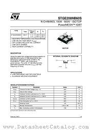 STGE200NB60S datasheet pdf ST Microelectronics