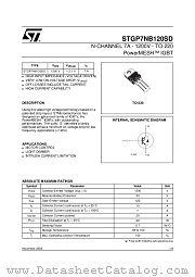STGP7NB120SD datasheet pdf ST Microelectronics