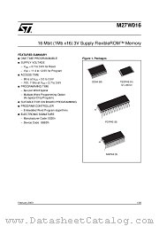 M27W016 datasheet pdf ST Microelectronics
