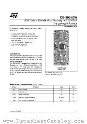 DB-900-60W datasheet pdf ST Microelectronics