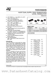 74VCX163245LB datasheet pdf ST Microelectronics