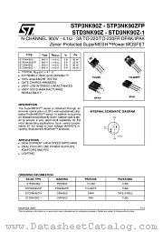STP3NK90ZFP datasheet pdf ST Microelectronics