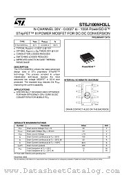 STSJ100NH3LL datasheet pdf ST Microelectronics
