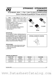 STP9NK90ZFP datasheet pdf ST Microelectronics