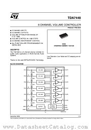 TDA7448 datasheet pdf ST Microelectronics