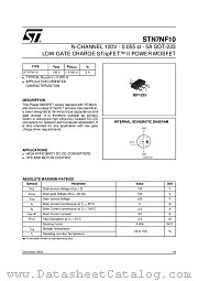 STN7NF10 datasheet pdf ST Microelectronics