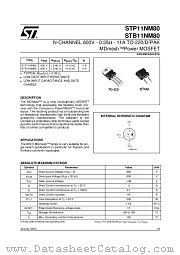 STP11NM80 datasheet pdf ST Microelectronics