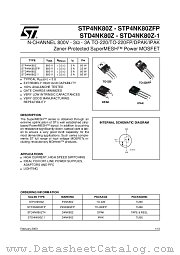 STP4NK80ZFP datasheet pdf ST Microelectronics