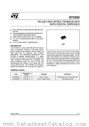 ST3293BDR datasheet pdf ST Microelectronics