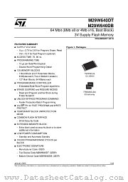 M29W640DB datasheet pdf ST Microelectronics