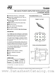 TS4990 datasheet pdf ST Microelectronics