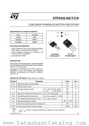STPS40L40CT datasheet pdf ST Microelectronics