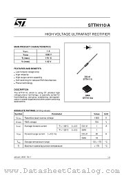STTH110 datasheet pdf ST Microelectronics