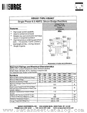 KBU607 datasheet pdf Surge Components