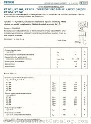 KT502 datasheet pdf Tesla Elektronicke