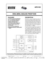 AFE1103 datasheet pdf Texas Instruments