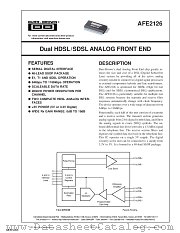 AFE2126 datasheet pdf Texas Instruments