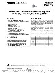 REG1117-285 datasheet pdf Texas Instruments