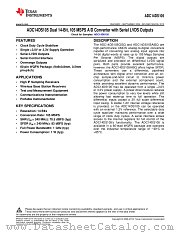 ADC14DS105 datasheet pdf Texas Instruments