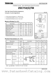 2SC752(G)TM datasheet pdf TOSHIBA