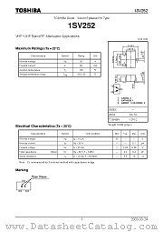 1SV252 datasheet pdf TOSHIBA