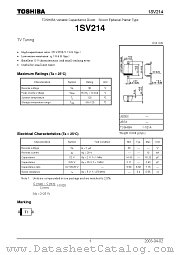 1SV214 datasheet pdf TOSHIBA