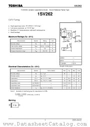 1SV262 datasheet pdf TOSHIBA