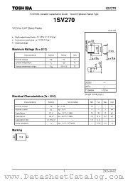 1SV270 datasheet pdf TOSHIBA