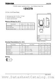 1SV279 datasheet pdf TOSHIBA